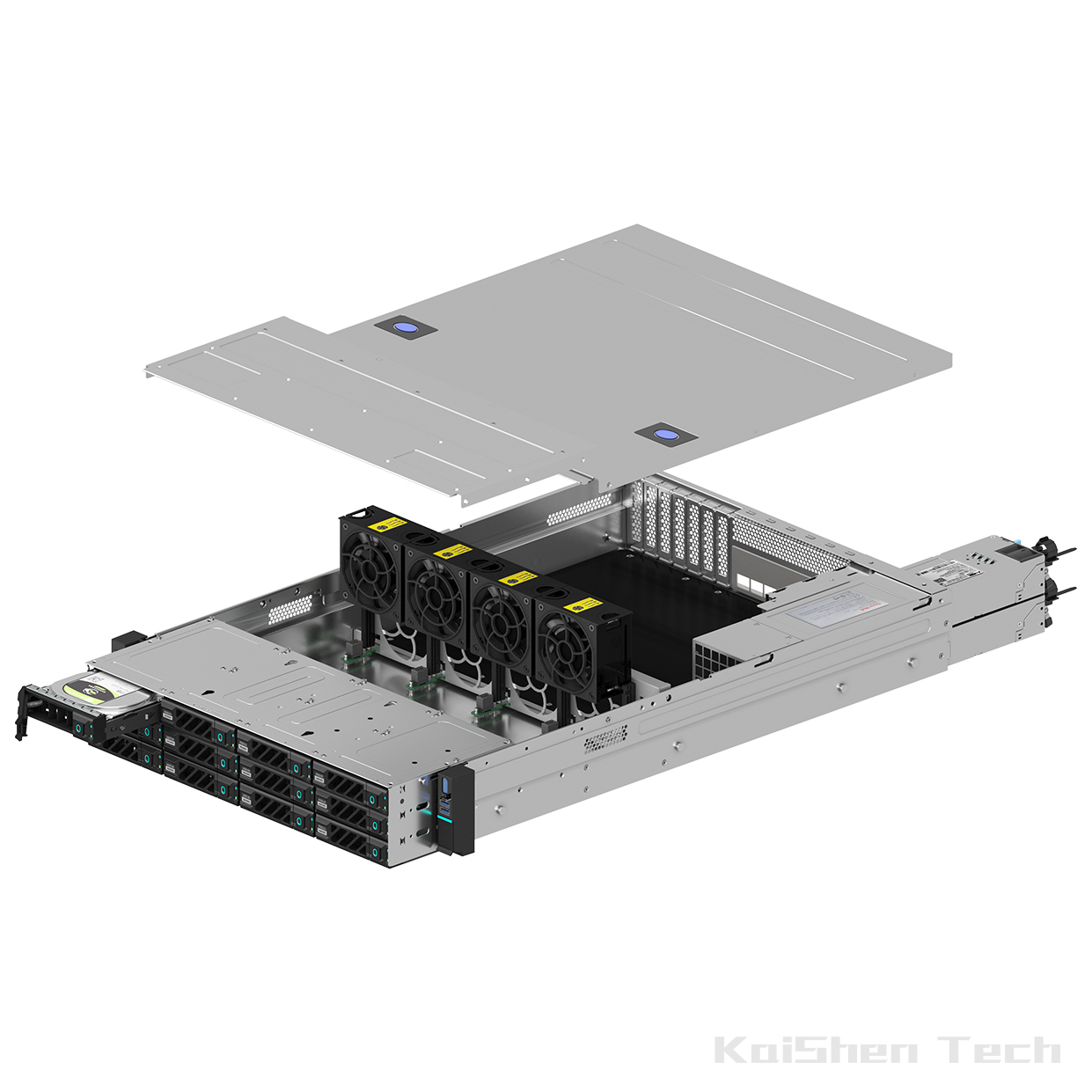 Efficient server rack system with redundant cooling