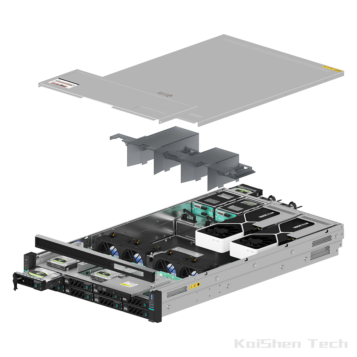 Efficient server rack system with redundant cooling