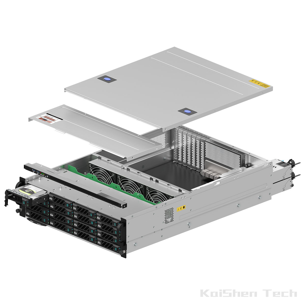 Efficient server rack system with redundant cooling