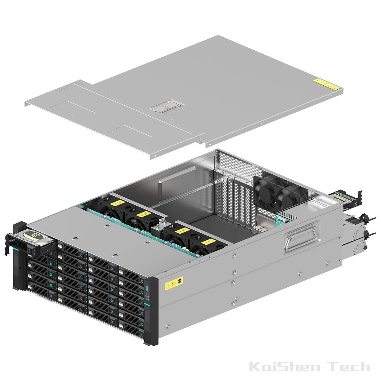 Efficient server rack system with redundant cooling