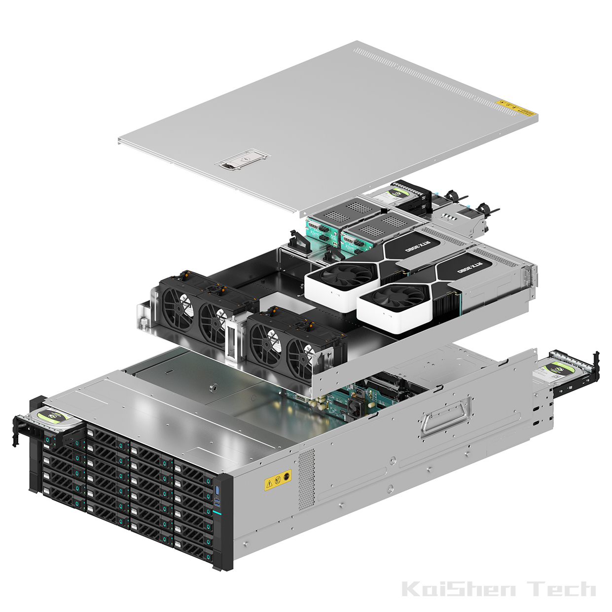 Efficient server rack system with redundant cooling