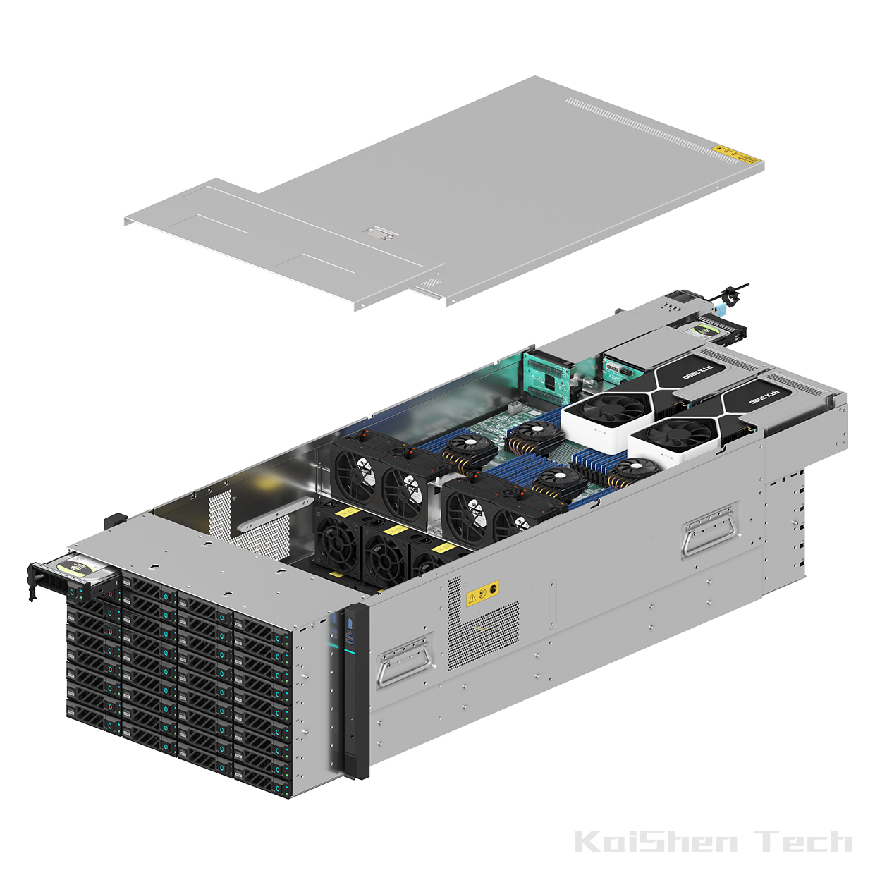 Efficient server rack system with redundant cooling